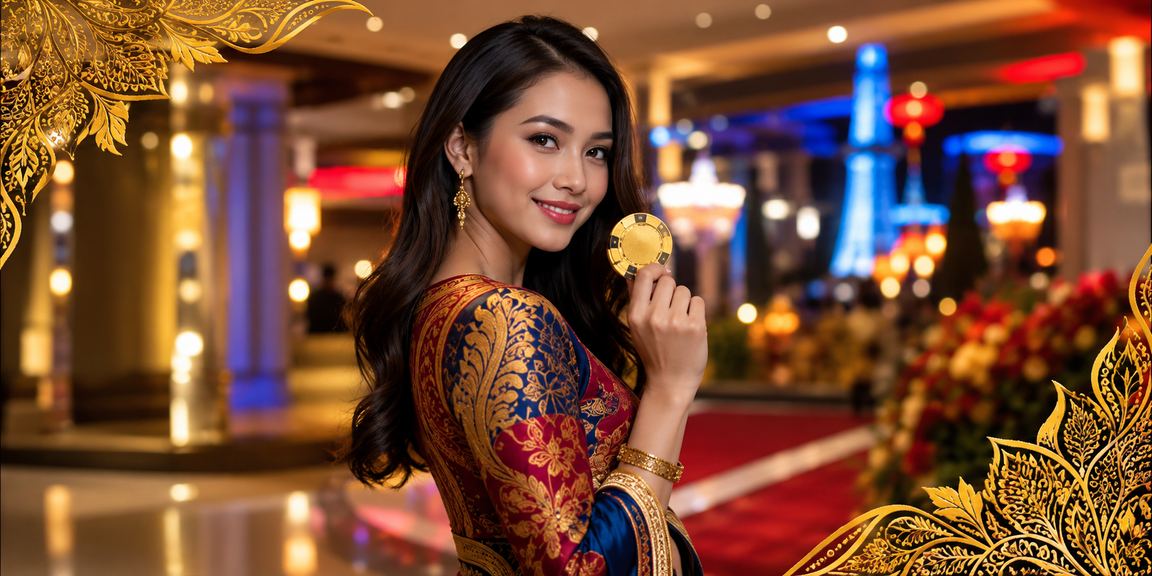 Suasana pertaruhan kasino di Genting Highlands dengan hiasan batik